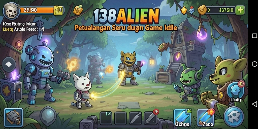 Tampilan screenshot utama 138ALIEN dengan gameplay Idle yang menarik.