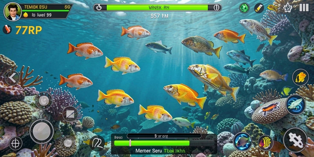 Screenshot gameplay Tembak Ikan yang seru dan berwarna-warni.