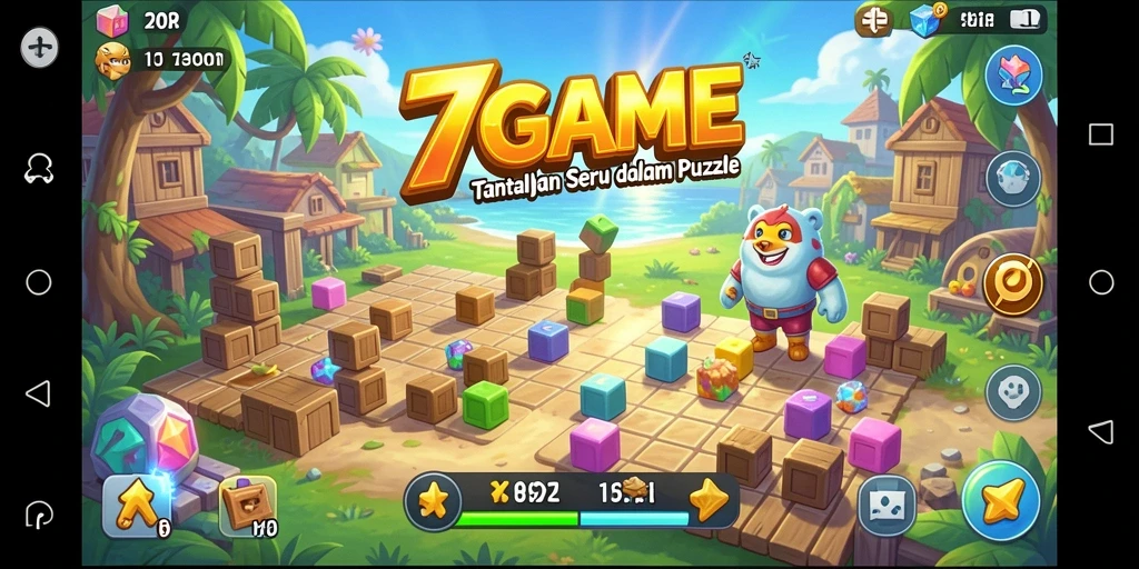 Gameplay seru dan menantang di 7GAME puzzle.