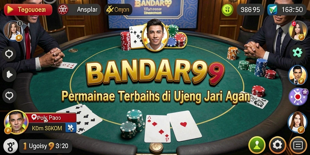 Tampilan menarik dari gameplay poker BANDAR99 yang seru.