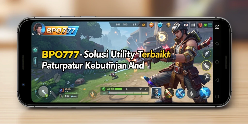 Tampilan gameplay BPO777 yang menyoroti fitur Utility canggih.