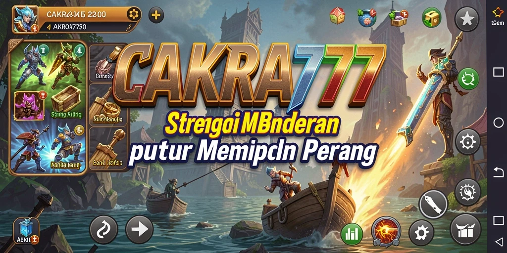 Screenshot gameplay CAKRA777 menampilkan pertarungan strategi yang intens.