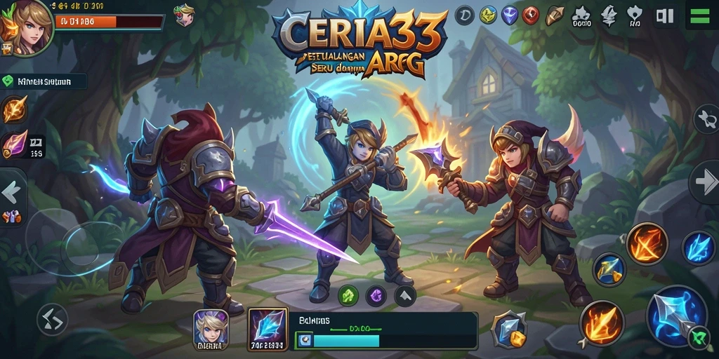 Gameplay seru dan mendebarkan dalam CERIA33 dengan dunia ARPG.