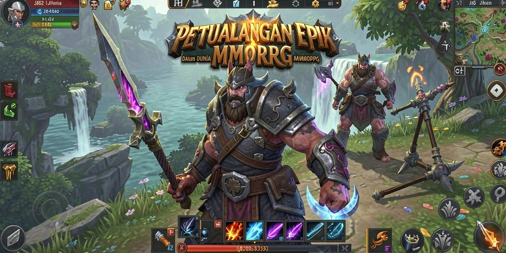 Screenshot utama JJ62 menampilkan aksi seru dalam dunia MMORPG.