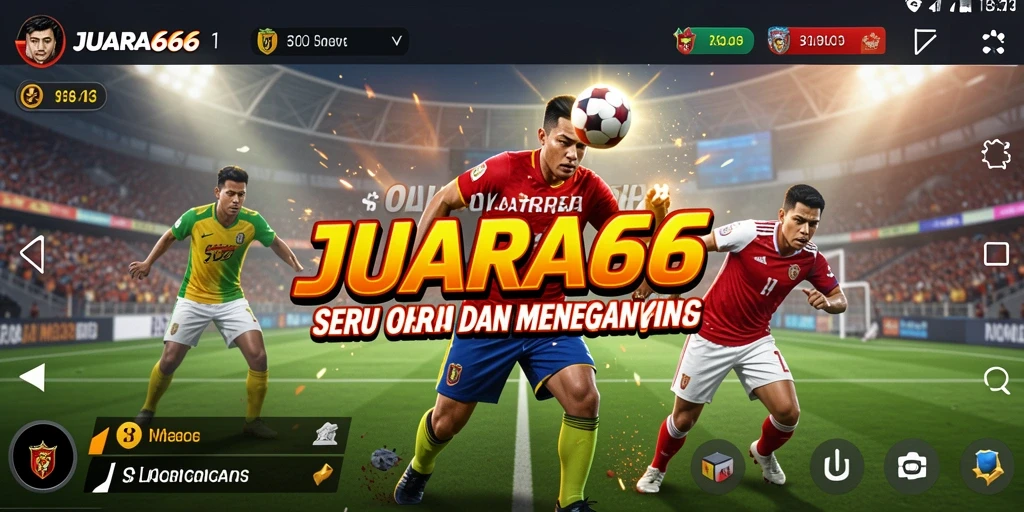 Tampilan utama gameplay JUARA666 dengan aksi olahraga yang seru.