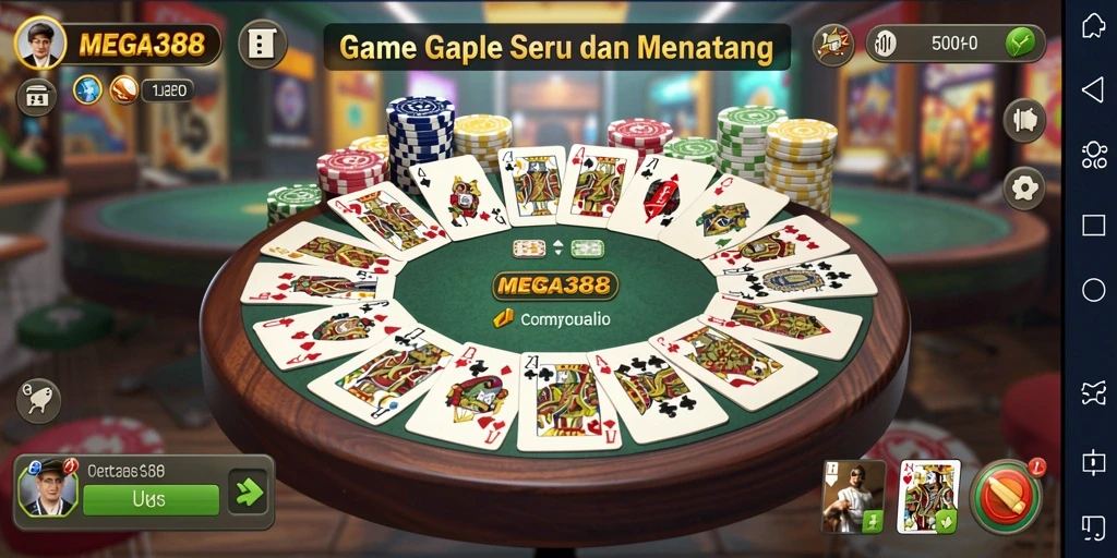 Tampilan permainan Gaple yang menawan dan menarik.