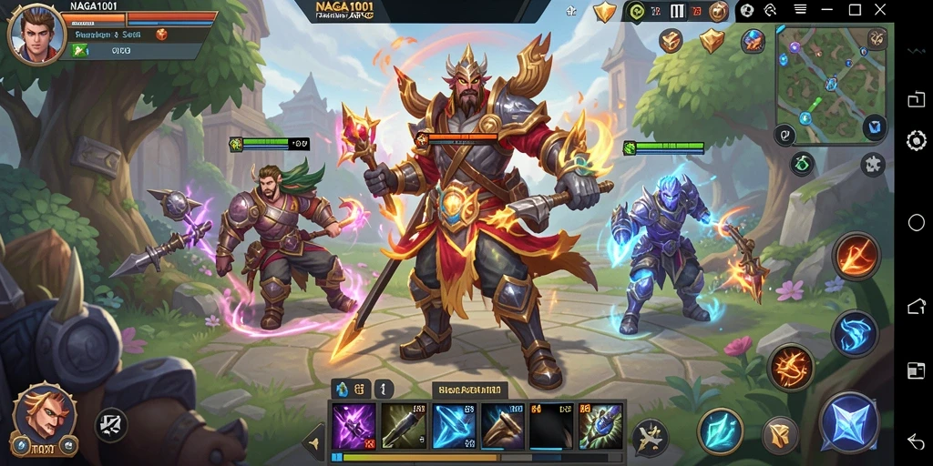 Screenshot gameplay NAGA1001 yang menampilkan aksi pertarungan seru.