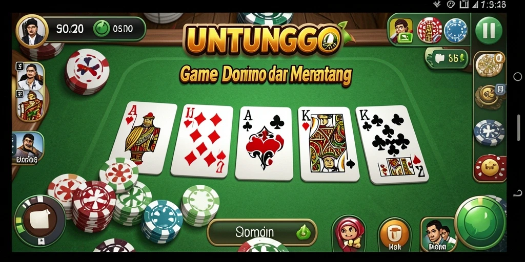 Screenshot gameplay UNTUNGGO yang menunjukkan serunya bermain Domino.