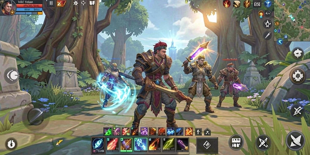 Tangkapan layar menunjukkan aksi seru dalam V07 selama gameplay ARPG.