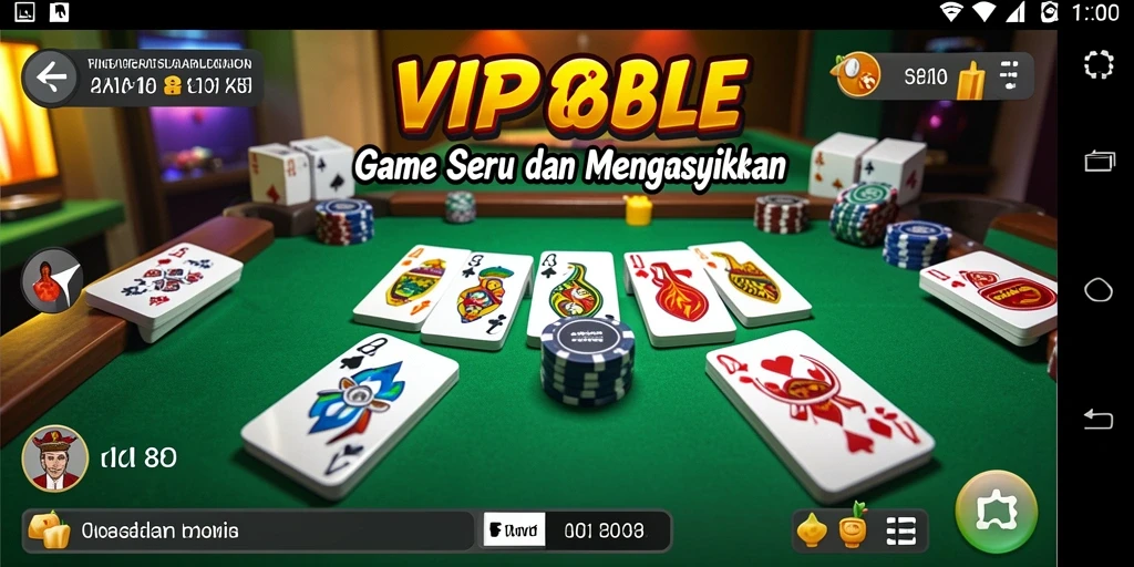 Tampilan gameplay seru dalam aplikasi Gaple VIP188.