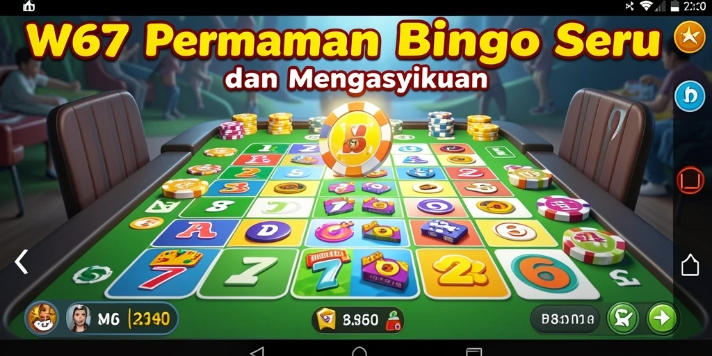 Tampilan gameplay Bingo yang menarik di W67.