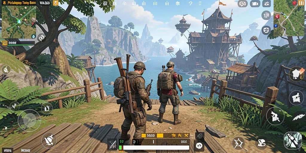 Gameplay menakjubkan dalam dunia terbuka yang luas dan interaktif.