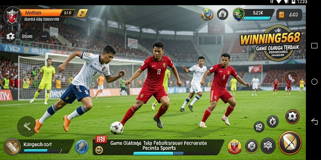 Tangkapan layar menunjukkan aksi seru dalam pertandingan olahraga.